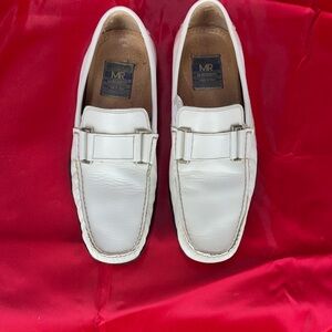 MR M.Rosetti White Leather Men's Loafers